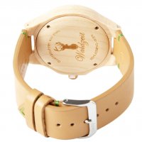 Steinbock Premium dřevěné hodinky s koženým náramkem