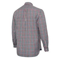 Ellis LS košile - White & Bordeaux Check