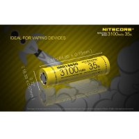 Nitecore 18650 Li-ion baterie 3100mAh 35A / 2ks