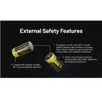 Nitecore RCR123A Li-ion battery 950mAh